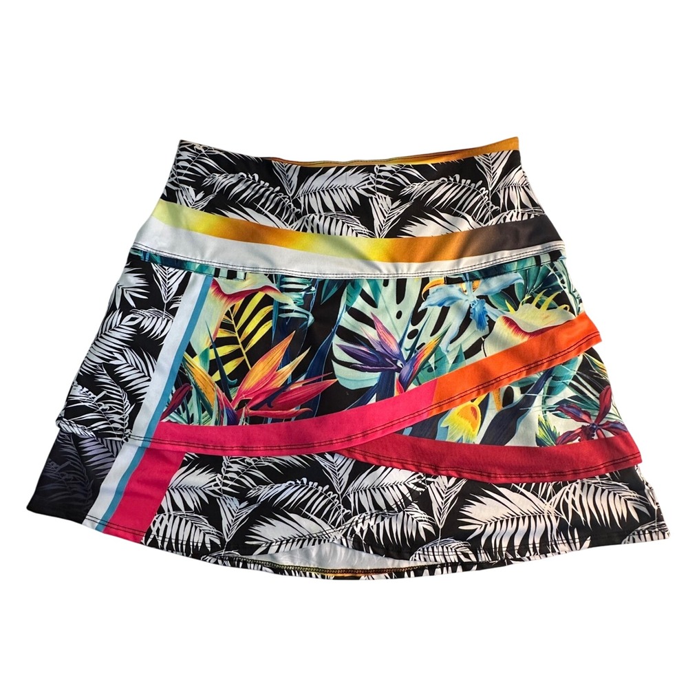 Lucky in Love Activewear Skort‎ Size S Multicolor Tropical Pickleball Pockets